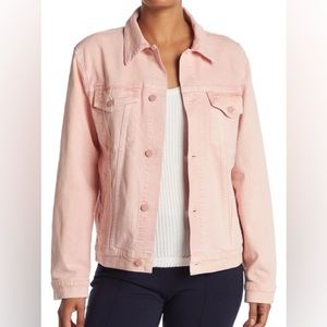 Mother Pink The Drifted Off Denim Jacket Size Small